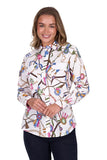 HARD SLOG WOMENS JOLIE FULL PLACKT LONG SLEEVE SHIRT | WHITE