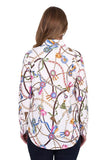 HARD SLOG WOMENS JOLIE FULL PLACKT LONG SLEEVE SHIRT | WHITE