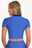 LOVE LUNA | Textured Crop Suntop | E BLUE