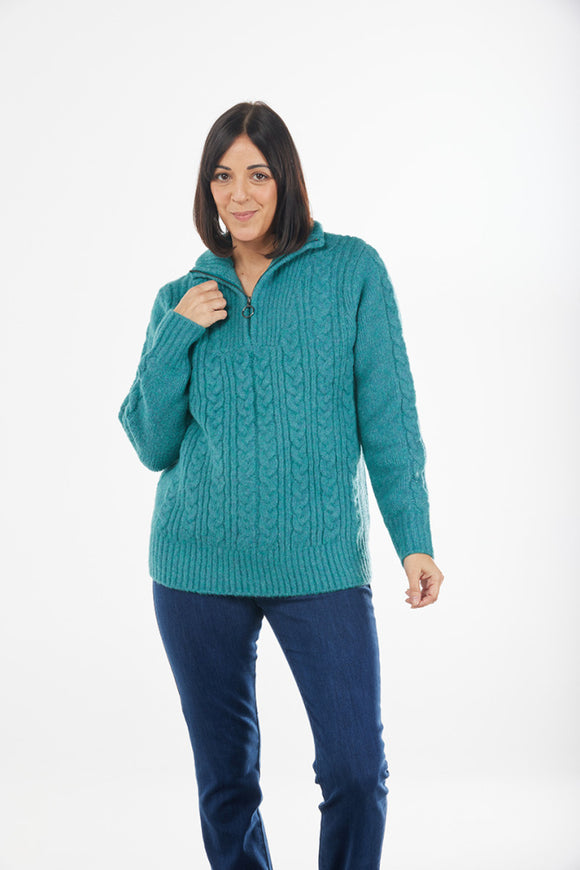 Notting Hill Cable 1/4 Zip Pullover