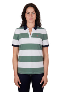 Thomas Cook Womens Bella S/S Polo (T4S2523056) Khaki/White