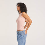 Slim Rib Tank | Rosebud