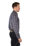 Mansfield Thermal Check Long Sleeve Shirt | Blue/Tan