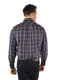 Mansfield Thermal Check Long Sleeve Shirt | Blue/Tan