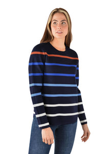 Evelyn Milano Stripe Knit Jumper | Midnight