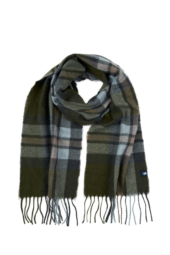 THOMAS COOK BONNEL SCARF CHARCOAL/OLIVE