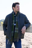 THOMAS COOK BONNEL SCARF CHARCOAL/OLIVE