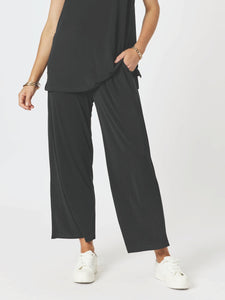 CLARITY TRAVEL JERSEY WIDE LEG PANT | BLACK - 48405