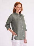 Relaxed Linen Ladies Shirt | Oak Leaf