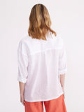 Relaxed Linen Ladies Shirt | White