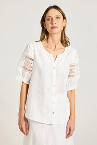 Yarra Trail Lotus Shirt | White