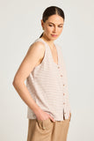 YARRA TRAIL Dahlia Tank | TOFFEE STRIPE