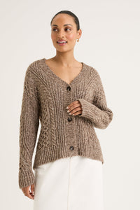 YARRA TRAIL | GOSSAMER CARDI | SANDSTONE