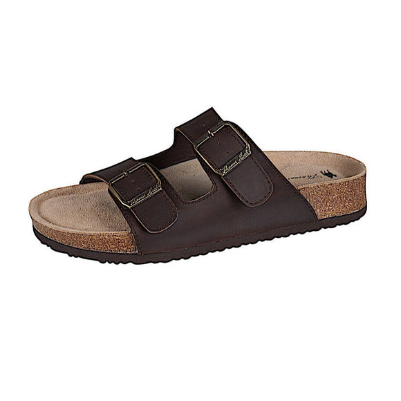 THOMAS COOK WOMENS TRINITY BUCKLE SLIDE | OILED CRAZY HORSE