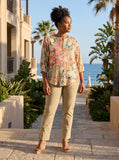ORIENTIQUE | Gordes Top Round  Neck Button Through