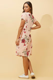 Short Sleeve Floral Dress | Rosa