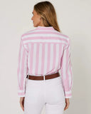 PILBARA WOMENS JACQUELIN CLASSIC COTTON SHIRT | PINK-WHITE