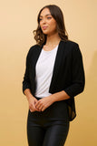 3/4 Sleeve Blazer Jacket | Black