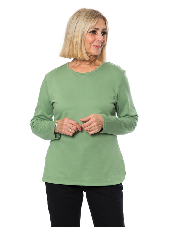 Stretch Cotton Top | Sage