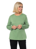 Stretch Cotton Top | Sage