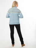 Soft Wool Blend Fairisle Sweater | Blue