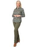 PURE COTTON LONG SLEEVE BIRD PRINT SHIRT #3730 BIRD