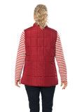 Quilted Vest with Detail Stitching | Chilli