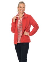 POLAR FLEECE ZIP FRONT JACKET #8910 - SPICE