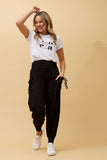 Solid Harem Pants | Black