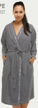 Schrank Stripe Cotton Jersey Wrap Robe - Navy