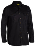 Open Front Original Cotton Drill Shirt L/S | Black