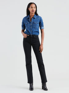 Levis 314 Shaping Straight Washed Black Denim