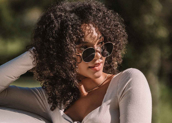 Carve Heidi Sunglasses | Brushed Gold with Dark Grey Lens