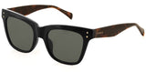 Carve Leopold Sunglasses | Gloss Black and Muted Tort Temples with Grey Lens