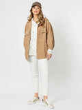 Zoe Cord Shacket | Natural