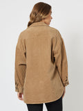 Zoe Cord Shacket | Natural