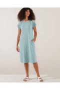 Button Trim Dress | Duck Egg