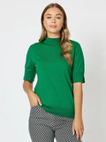 Donna Mock Neck Knit | Emerald