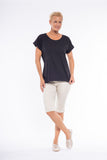 Cotton/Spandex Drop Shoulder Tee