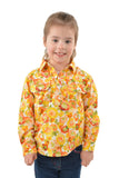 Kids Barbara Half Placket L/S Shirt | Yellow