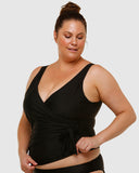 Wrap Tankini Top | Black