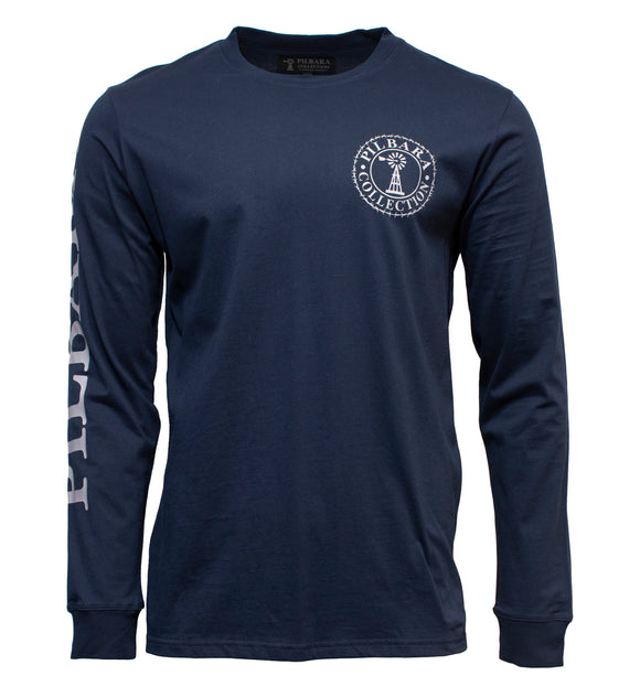 Pilbara Men's Long Sleeve T-shirt | French Navy