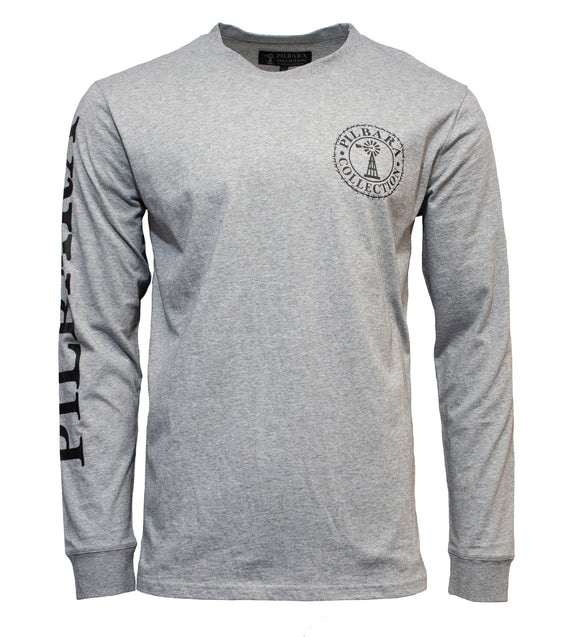 Pilbara Men's Long Sleeve T-shirt | Grey Marle