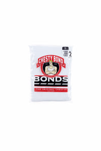 Bonds Chesty Bond Singlet | 2 pack | White