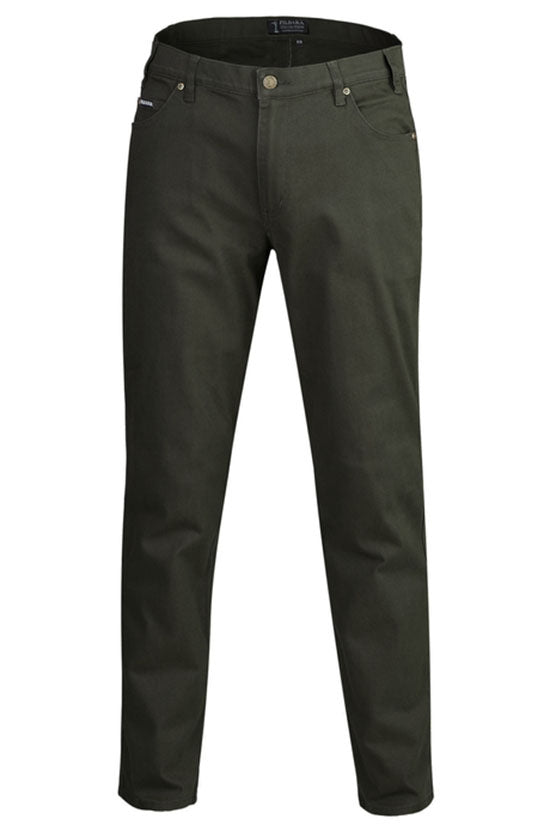 Pilbara Men's Cotton Stretch Jean | Moss