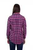 Kiera Thermal Check L/S Shirt | Pink