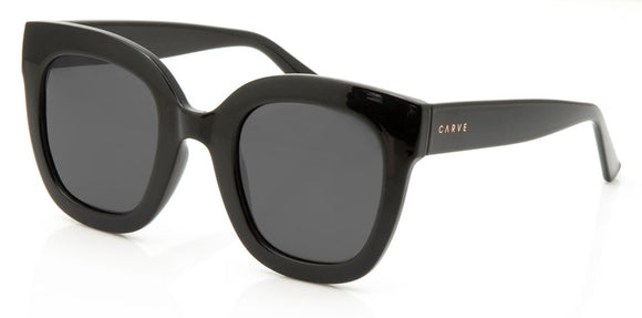 Carve Lucia Polarized Sunglasses | Gloss Black Frame with Dark Grey Lens