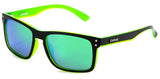 Carve Rivals Polarized Sunglasses | Matt Black and Green with Green Iridium Lens