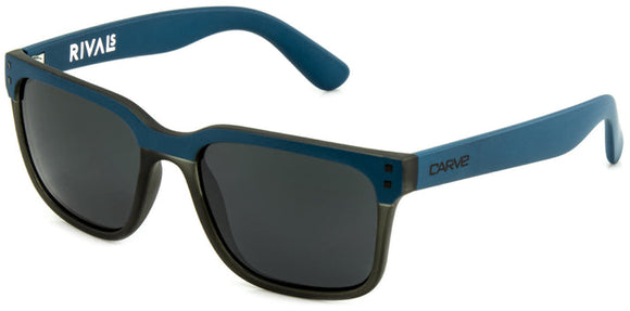 Carve Rivals Polarized Sunglasses | Matt Blue-Grey with Crystal Grey Lens