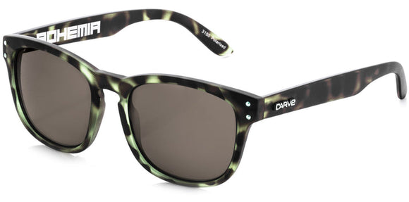 Carve Bohemia Polarized Sunglasses | Matt Black Tort with Grey Lens